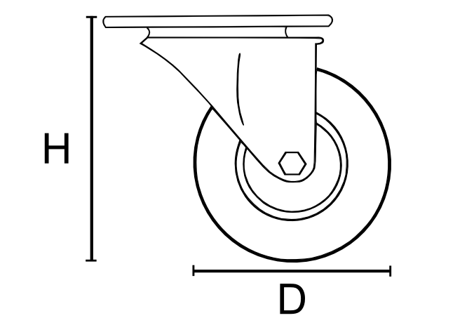 Swivel DH white
